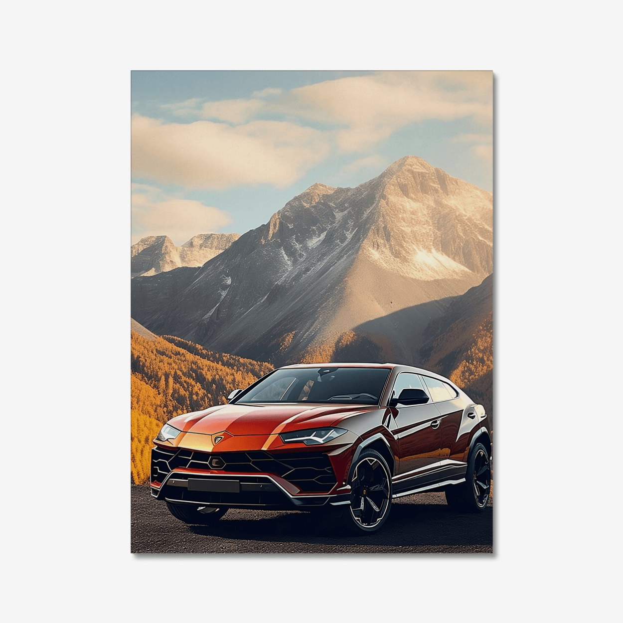Lamborghini urus in the mountains