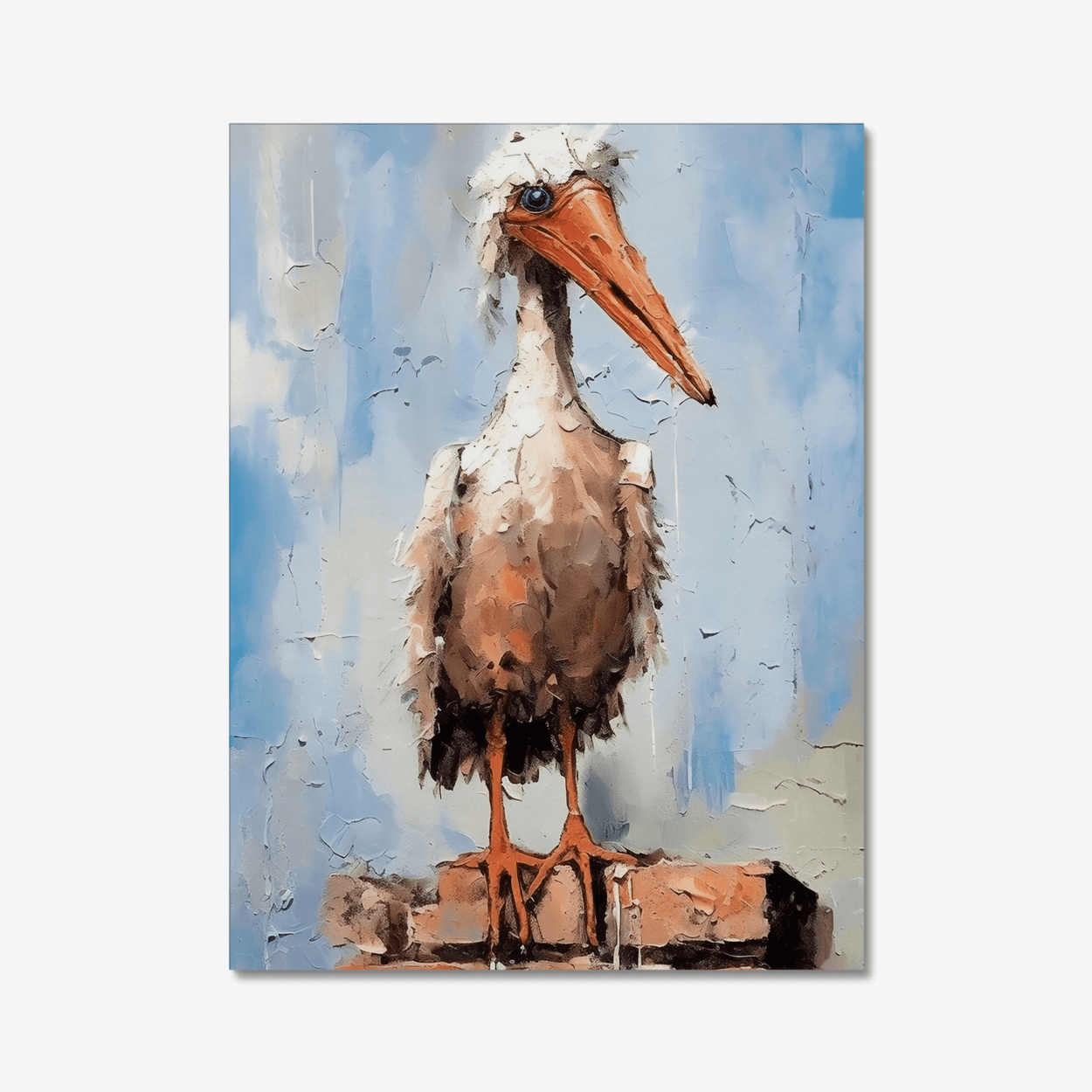 Stork Sitting On Roof