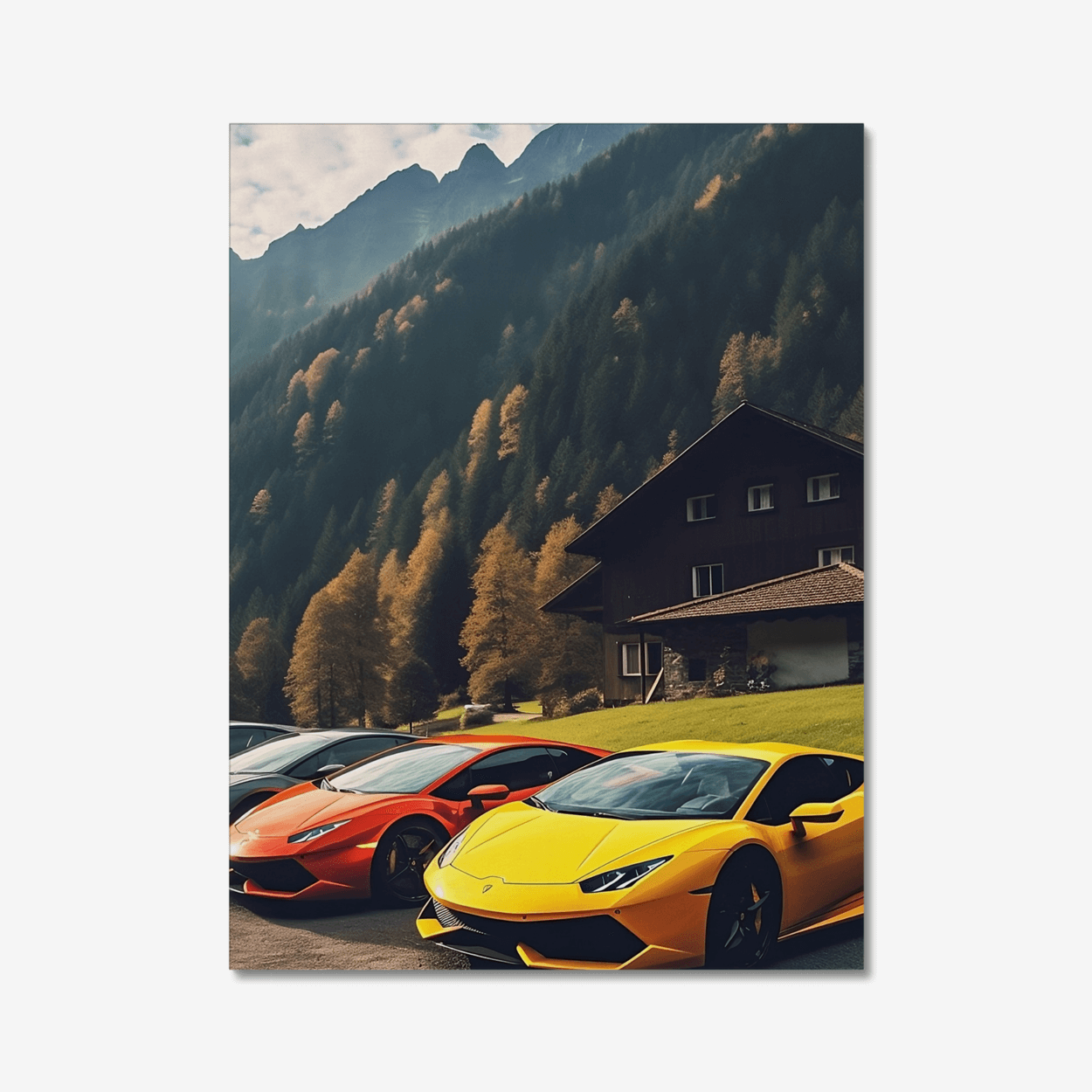 Lamborghini in the mountains